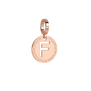 Obesek črka v medaljončku - ⌀ 12 mm