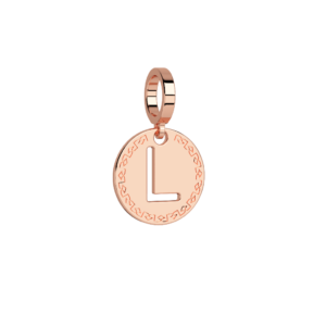 Obesek črka v medaljončku - ⌀ 12 mm