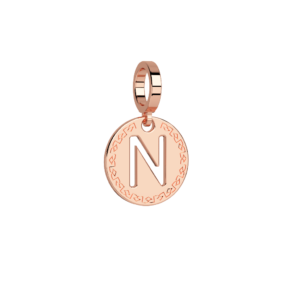 Obesek črka v medaljončku - ⌀ 12 mm