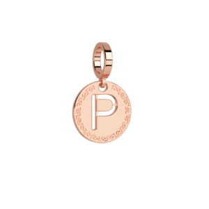 Obesek črka v medaljončku - ⌀ 12 mm