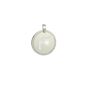 Obesek svetleča črka v medaljonu - ⌀ 25 mm