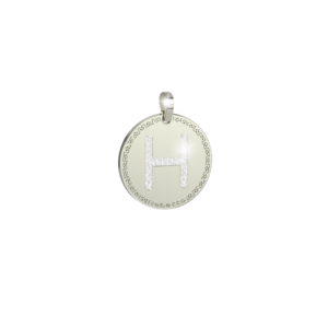 Obesek svetleča črka v medaljonu - ⌀ 25 mm