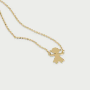 Ogrlica z deklico rumena