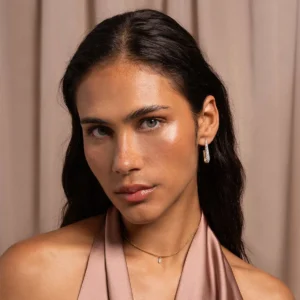 Cleo - Kratka ogrlica s kamenčkom - rumena