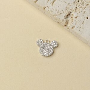 Obesek Mickey s cirkoni - srebrn