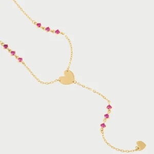 OGRLICA NA Y S SRČKOM IN CIRKONI RUMENA