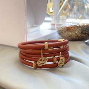 Usnjena zapestnica cognac