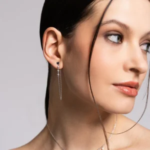 MONO UHAN S SRČKOM, CIRKONI IN KETNICO SREBRN