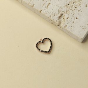 Obesek votel srček - rožnat