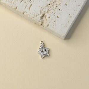 Obesek zvezdica - srebrna
