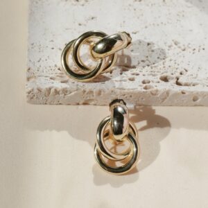 Uhani Sim Pop - Viseča dva kroga - rumeni