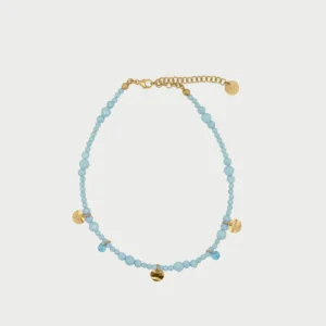 GIPSY CHIC - zapestnica za nogo z modrimi obeski