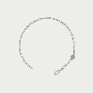 CHARM BAR zapestnica s tankimi členi - srebrn