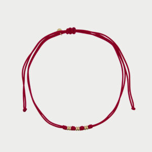 CHARM BAR vrvica ogrlica "rondelle" - bordo