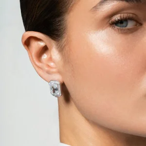 AZUL - Uhani s cirkoni - srebrni