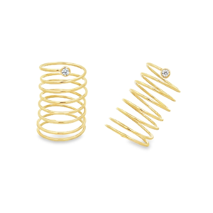 Prstan Sim Pop - Spirala in cirkon - rumen