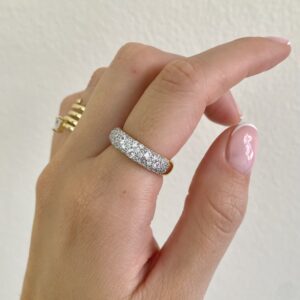 Sim Pop - Prstan z belimi cirkoni - rumen