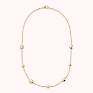 Bronzallure - Kratka ogrlica z bunkicami - rumena