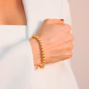 Etrusca - Zapestnica z mat bunkicami - rumena