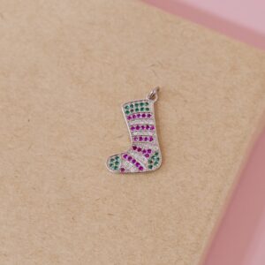 Obesek nogavička - srebrna