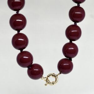 Sim Pop Maxi bunkice - Ogrlica - bordo