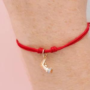 CHARMBAR vrvica zapestnica "semplice" - rdeča