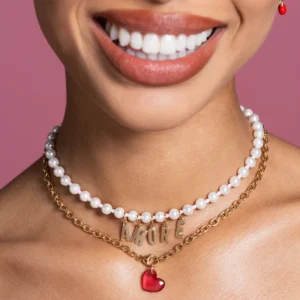 CHARM BAR kratka ogrlica "flow" - rumena