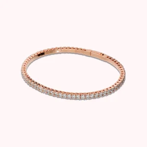 Bronzallure - Zapestnica tennis obroč s cirkoni - rožnata