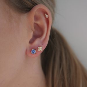 Sim Pop - Uhani mini rožice - rumene