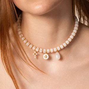 CHARM BAR obesek bel križ - rumen