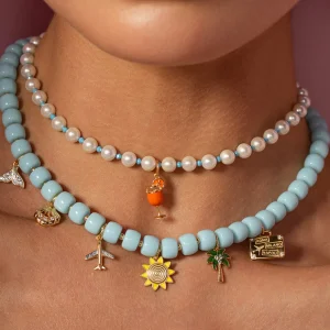 CHARM BAR kratka ogrlica Ibiza - modra