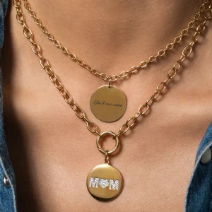 CHARM BAR obesek krogec za graviranje XL - rumen