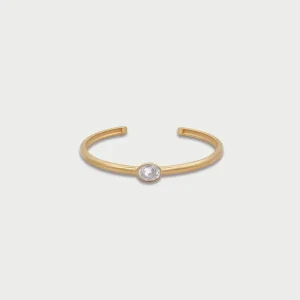 ALMA bangle zapestnica Oval s cirkonom - rumena