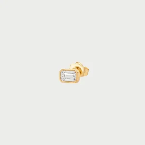IRIS - Mono uhan Lobo s cirkonom Emerald cut - rumen